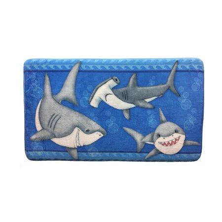 DESIGNED TO FURNISH Fish N Sharks Bathroom Mat DE2527431